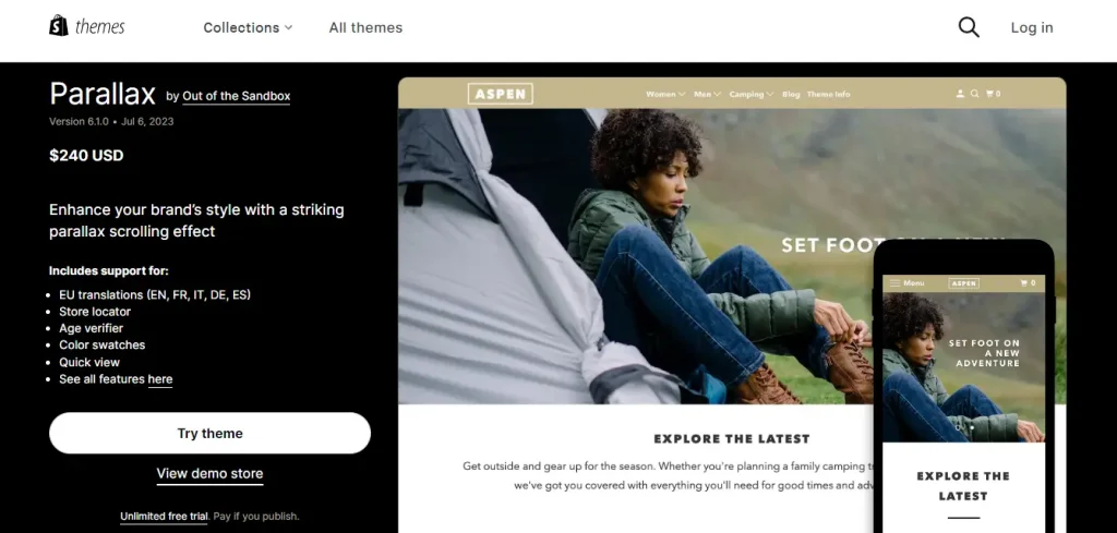 Parallax Theme- Best Streetwear Shopify Theme