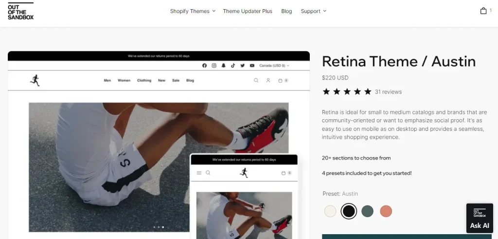 Retina Theme- Best Streetwear Shopify Theme