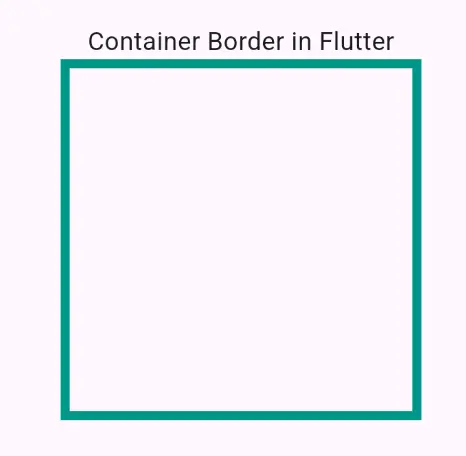 Container Border in Flutter