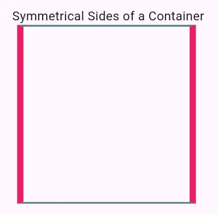 symmetric side of container in flutter