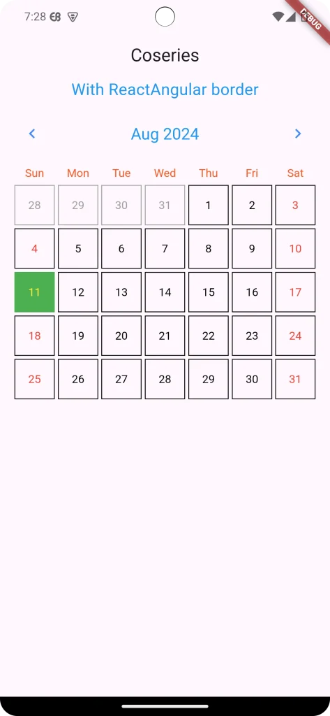 Flutter Calendar Carousel