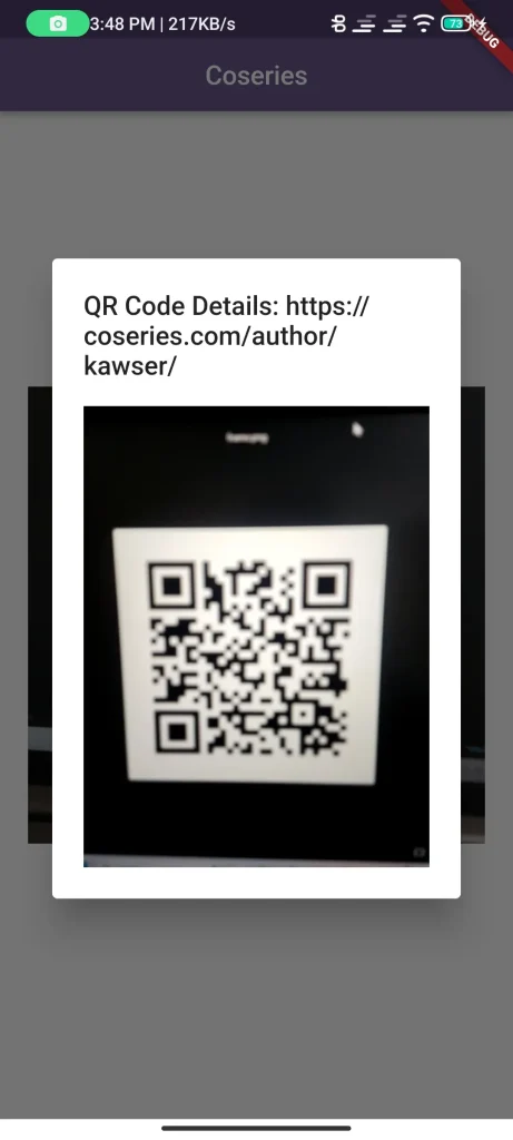 qr code of flutter mobile scanner